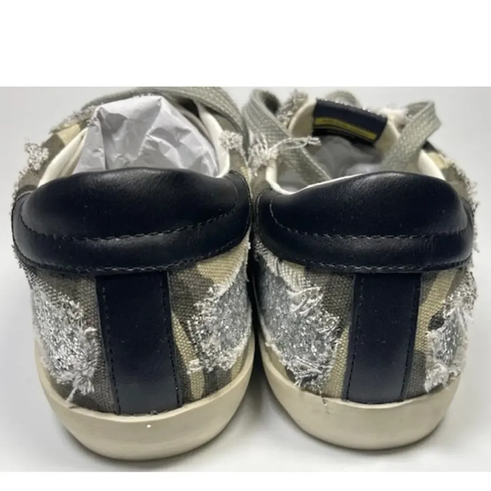 Mi.iM Grande Rubber Sole Lace-up Contrast Glitters Star Sneakers, Size 7.5
